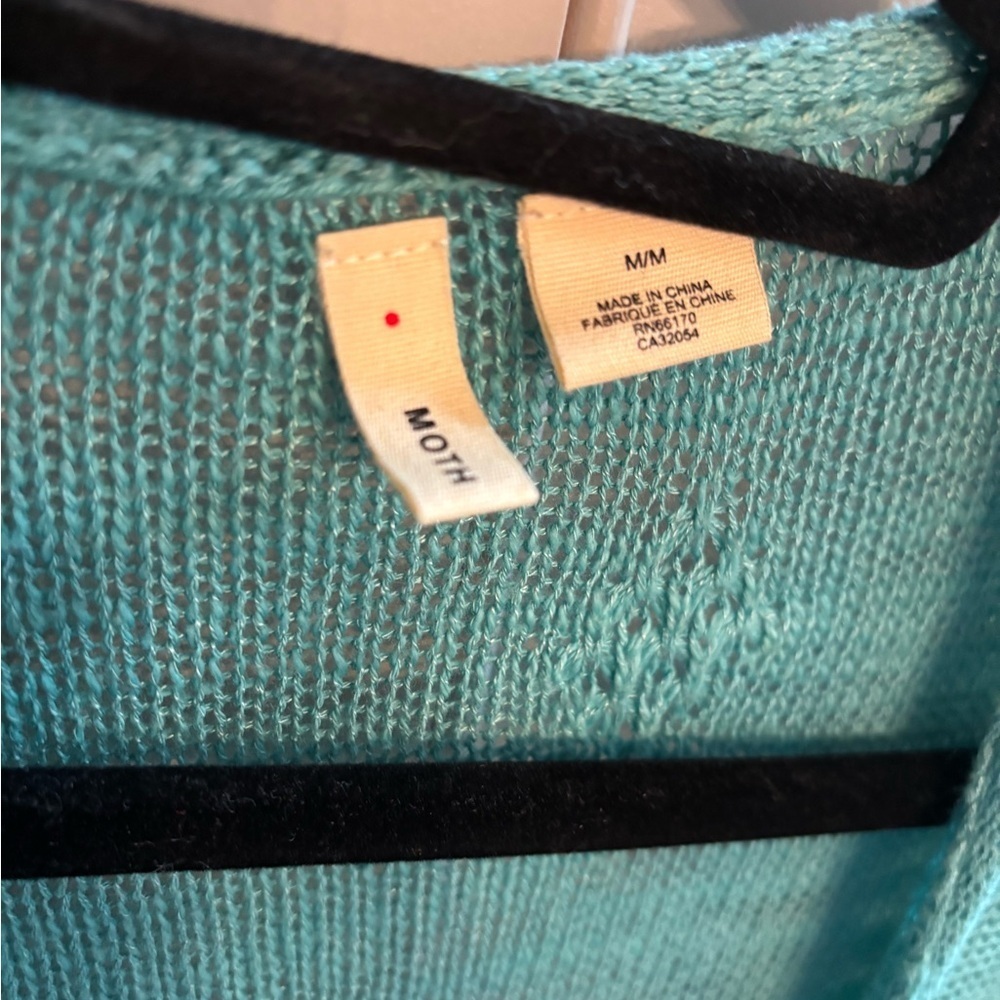 Anthropologie Moth Tonal Tides Ombre Open Knit Cardigan M - Picture 5 of 6